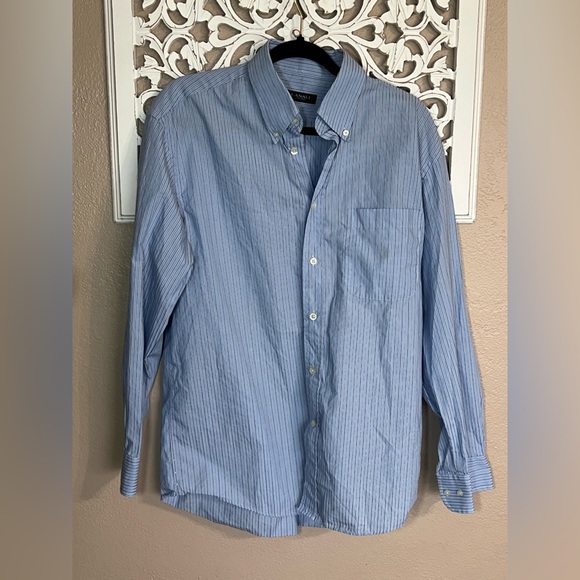 Canali Other - Canali Light Blue Pinstripe Button Down Shirt